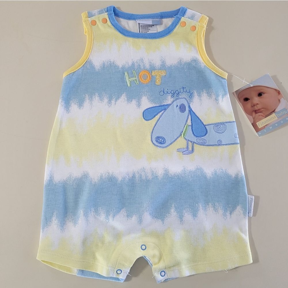 Vitamins Baby Hot Diggity Dog Onesie